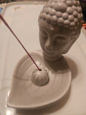 Buddha head incense or jewelry holder